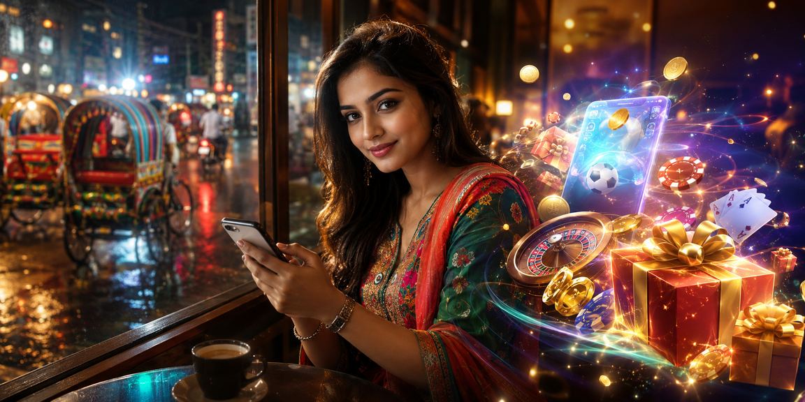 ঢাকায় রিকশার পাশে মোবাইলে ক্যাসিনো প্ল্যাটফর্ম ব্যবহার