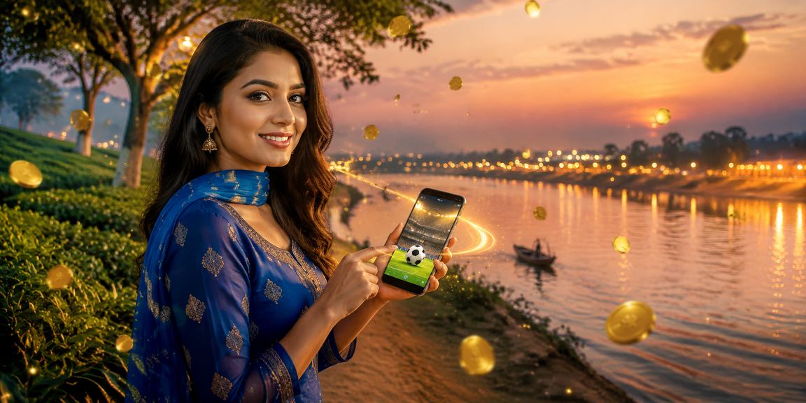 রংপুরে সালোয়ার কামিজ পরা একজন ব্যবহারকারী নিরাপদে ফুটবল বেটিং করছেন